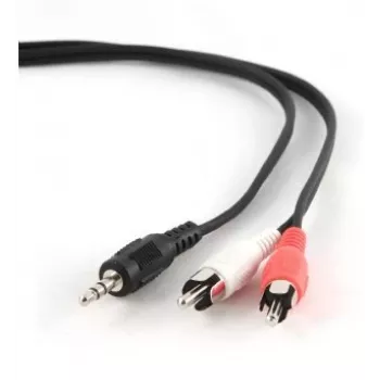 Gembird 1,5 m - 3,5 mm/2xRCA - M/M 1,5 m 3,5 mm 2 x RCA negro - rojo - blanco (CCA-458)