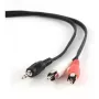 Gembird 1,5 m - 3,5 mm/2xRCA - M/M 1,5 m 3,5 mm 2 x RCA negro - rojo - blanco (CCA-458)