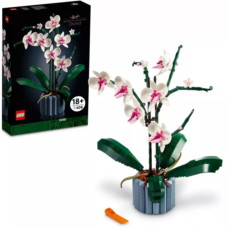 LEGO 10311 Icons Orquídea planta artificial set de construcción con flores accesorio de decoración para adultos colección botánica regalo para esposa o esposo