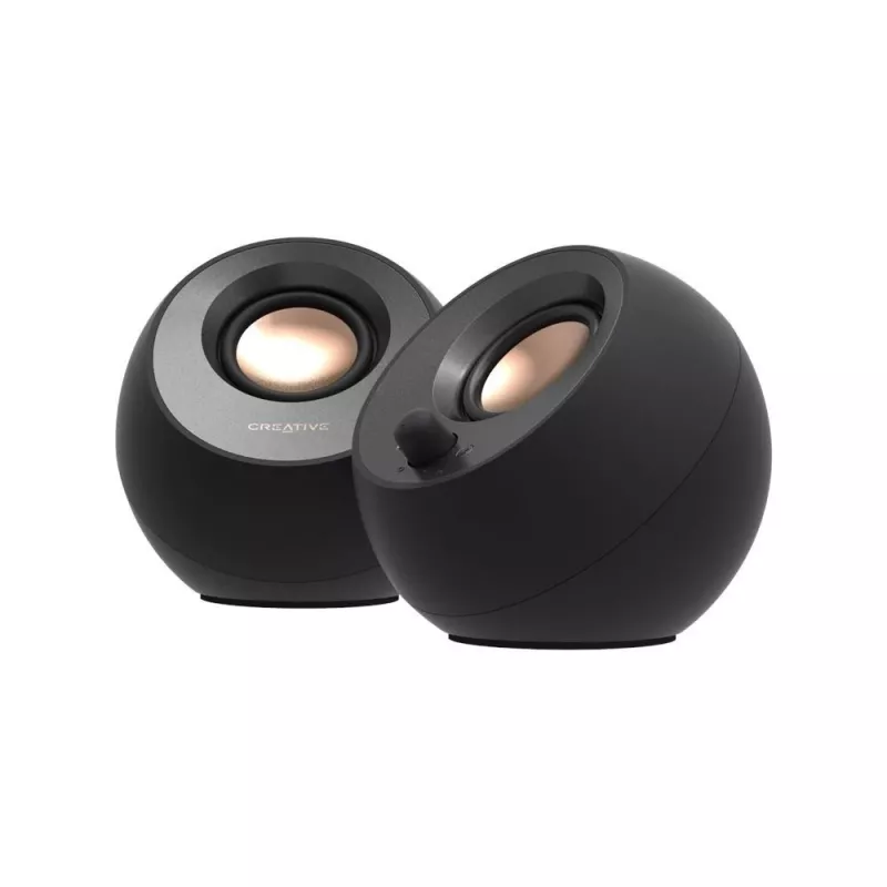 Altavoces de sobremesa CREATIVE Pebble V3 minimalistas 2.0 USB-C con audio USB, Clear Dialog Enhancement, Bluetooth 5.0, 8W RMS con 16W de potencia máxima