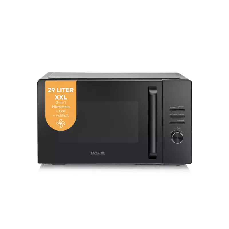 Microondas combinado SEVERIN MW 7798, de sobremesa, 29 l, 900 W, negro, plato giratorio de 315 mm