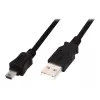Digitus ASSMANN - Cable USB - USB Type-A, 4 pines (M) - Mini-USB, Type-B (M) - 1 m (USB / Hi-Speed USB) - encapsulado - Negro (AK-300108-010-S)