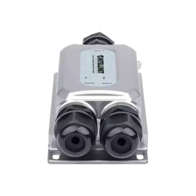 Inyector Gigabit PoE++ Intellinet para exterior antivandálico, un puerto de 60 W, compatible con IEEE 802.3bt (4PPoE), IP67 impermeable, IK10 antivandálico, carcasa de metal