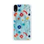 Funda para smartphone iKins para iPhone XR — funda protectora Poppin Rock blanca