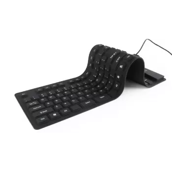 Teclado de silicona USB+PS/2 negro
