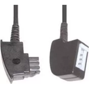 Cable de teléfono e+p T 24 6 m negro