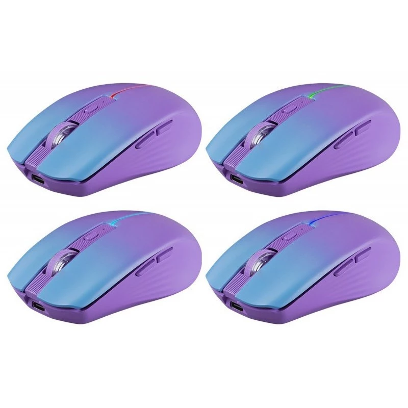 Ratón DEFENDER MYSTERY MM-301 RF+BT LILA 1600dpi 6T