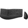 Perixx PERIDUO-505B, DE, conjunto de teclado y ratón, cable USB, ergonómico, negro (PERIDUO-505B)