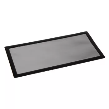 Filtro antipolvo DEMCiflex 0313 — medidas 142×290 mm, negro/gris