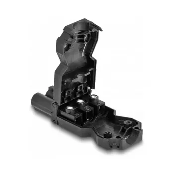 DeLOCK Conector de instalación regleta de tornillos de 3 polos negro 1 set
