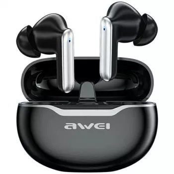 Auriculares Awei Bluetooth 5.3 T50 TWS estuche de carga /negro