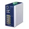 Switch de red gestionado PLANET IGS-10080MFT — 2 x Gigabit RJ-45, 8 x SFP, 12–48V DC, gestionado, IP30
