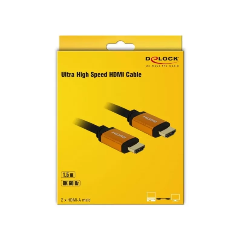 Cable HDMI DeLOCK 85728 1,5 m Type-A negro oro