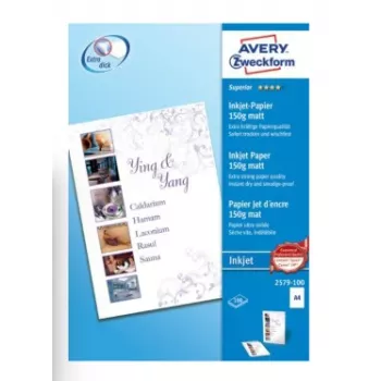 Papel fotográfico A4 Avery 2579-100