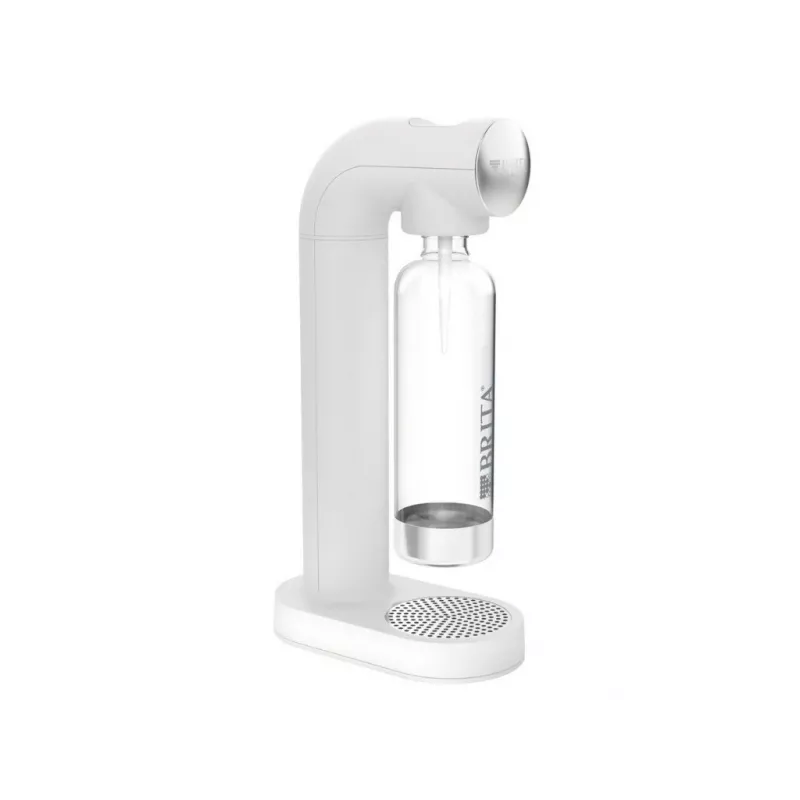 BRITA sodaONE carbonatador de agua con botella PET de 1 L y cilindro de CO2, hasta 60 L por cilindro, blanco