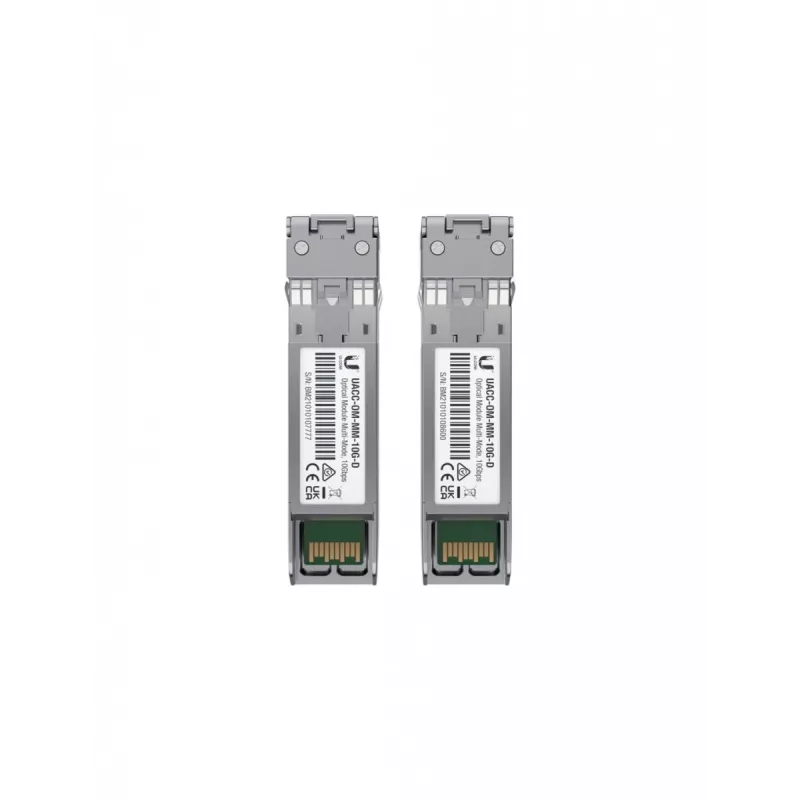Ubiquiti UACC-OM-MM-10G-D-20 10G módulo SFP+ multimodo, LC dúplex, 850 nm, 300 m, paquete de 20