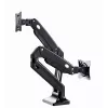 Soporte para monitor GEMBIRD MA-DA2-03 para pantallas de hasta 35 pulgadas, pinza de mesa, VESA 75x75–100x100, 20 kg, negro, Doble pantalla