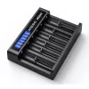 XTAR MC6C cargador multislot inteligente para celdas cilíndricas de Li-Ion, 6 ranuras, compatible con 18650/21700/AA, entrada 5V, negro