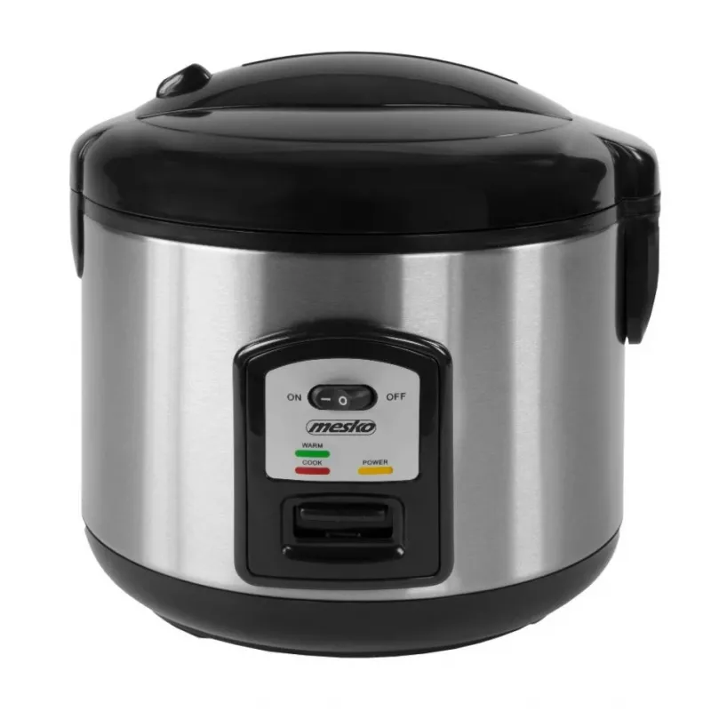 Olla arrocera Mesko MS 6411 negra, acero inoxidable 1000 W