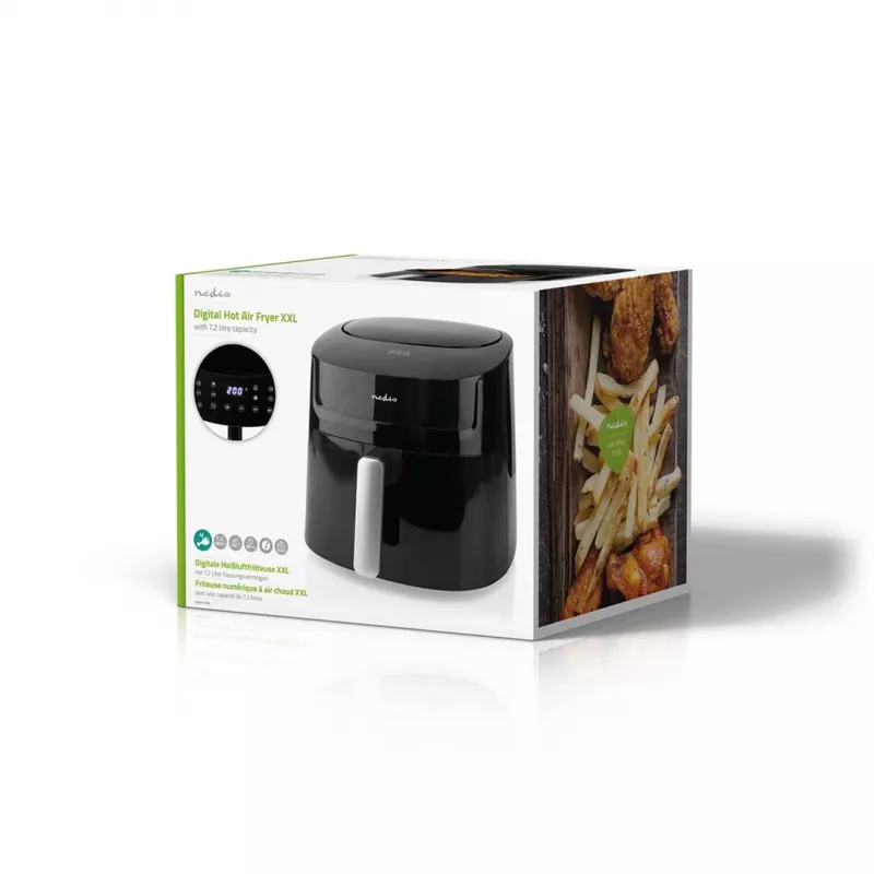Freidora Nedis KAAF170BK Individual 7,2 l De pie 1800 W Freidora de aire Negro