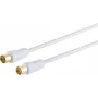 Cable coaxial S/CONN 80028-128G 10 m IEC blanco