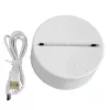 Lámpara de noche Extralink HOME corazón ilusión óptica 3D lámpara de mesita USB