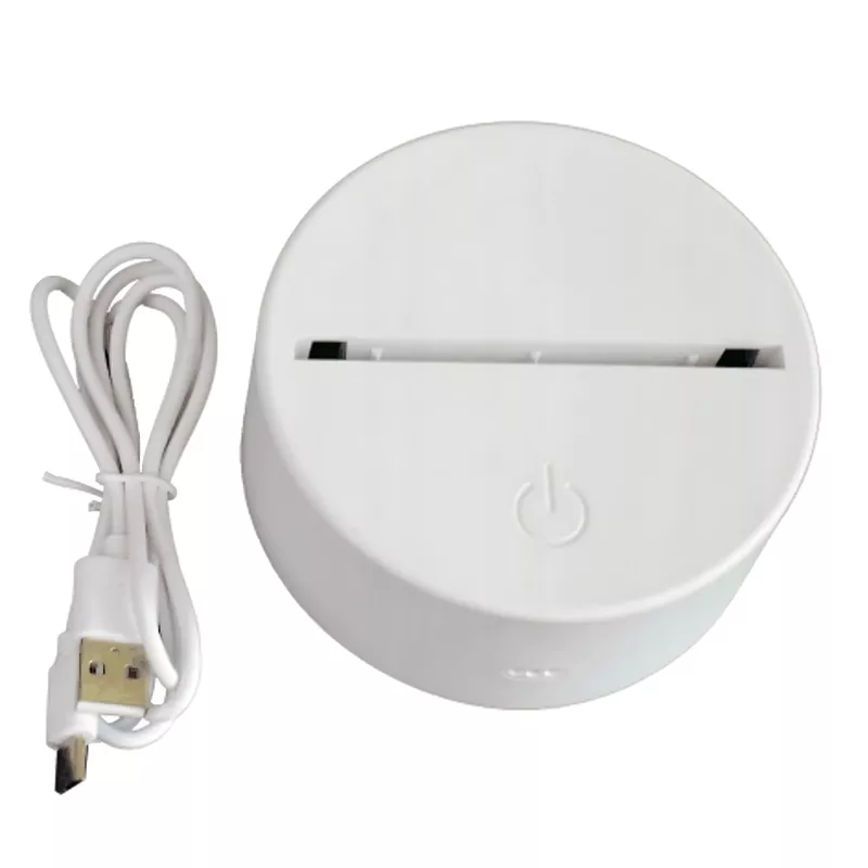 Lámpara de noche Extralink HOME corazón ilusión óptica 3D lámpara de mesita USB