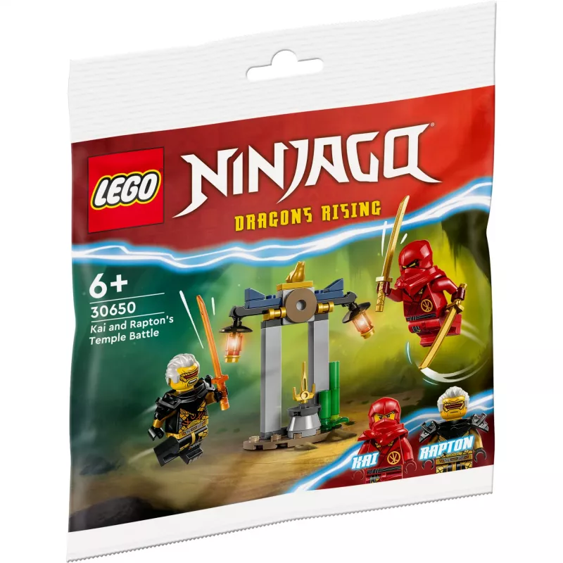 30650 Ninjago Duelo en el templo de Kai y Rapton, set de construcción bolsa
