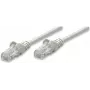 Cable de red patch Intellinet, Cat5e, 1,5 m, gris, CCA, U/UTP, PVC, RJ45, contactos dorados, protección de lengüeta, funda antikinks, garantía de por vida