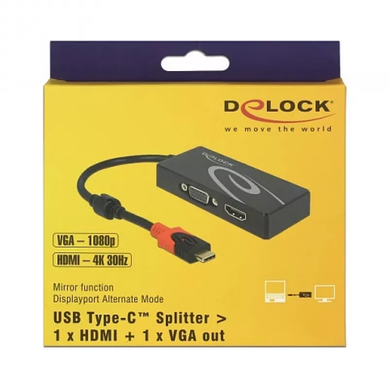 Adaptador gráfico USB DeLOCK 87730 3840 x 2160 píxeles negro