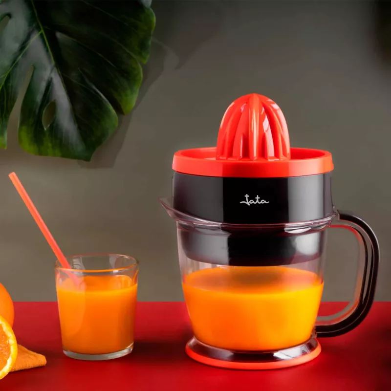 Exprimidor eléctrico de cítricos JATA JEEX1422 1,2 L 40 W negro rojo transparente