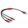 Delock cable de carga 3 en 1 - 30 cm