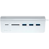 Satechi Type-C Hub USB y lector de tarjetas de aluminio, plata, ST-TCHCRS