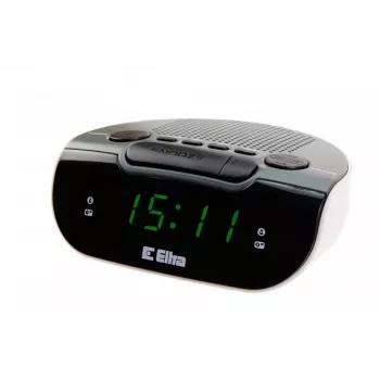 Radio con reloj/alarma LED, Eltra, 127x53x98 mm, gris/blanco