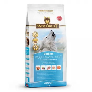 Pienso para perros Wolfsblut VetLine Weight Management pavo — 12 kg, sin cereales, 22% proteína, 8% grasa