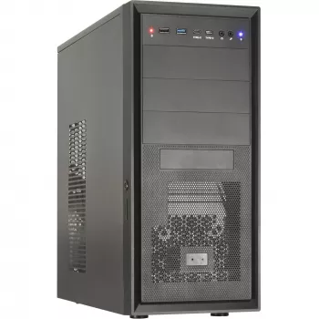 Caja de ordenador Inter-Tech ATX IT-8862 Plaid, Color Negro
