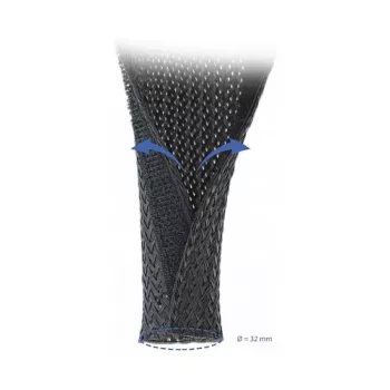Funda trenzada DeLOCK 19059 10 m x 32 mm negro