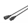 Cable alargador Type IEC C14/IEC C13 macho/hembra negro 1,8m