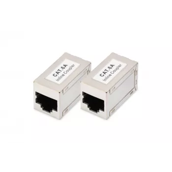 Acopladores modulares CAT 6A blindados Digitus 2 unidades RJ-45 contactos dorados