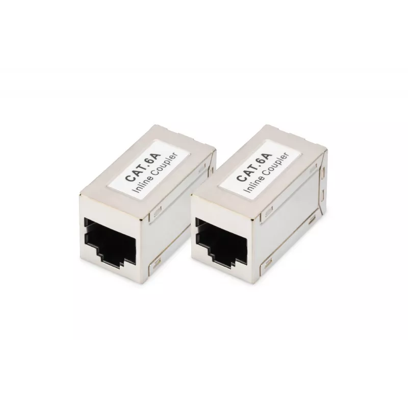 Acopladores modulares CAT 6A blindados Digitus 2 unidades RJ-45 contactos dorados