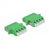DeLOCK acoplador de fibra óptica 86539 LC conector hembra-conector hembra, verde, pack de 2