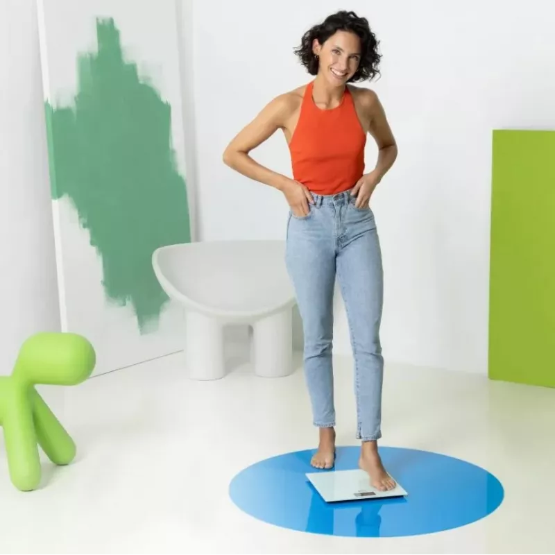 Ecomed by Medisana PS-72E báscula de persona – 150 kg, plataforma de cristal, blanca