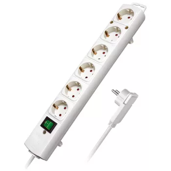 Regleta de enchufes Brennenstuhl Comfort-Line Plus 6 tomas con conector plano blanco 2m