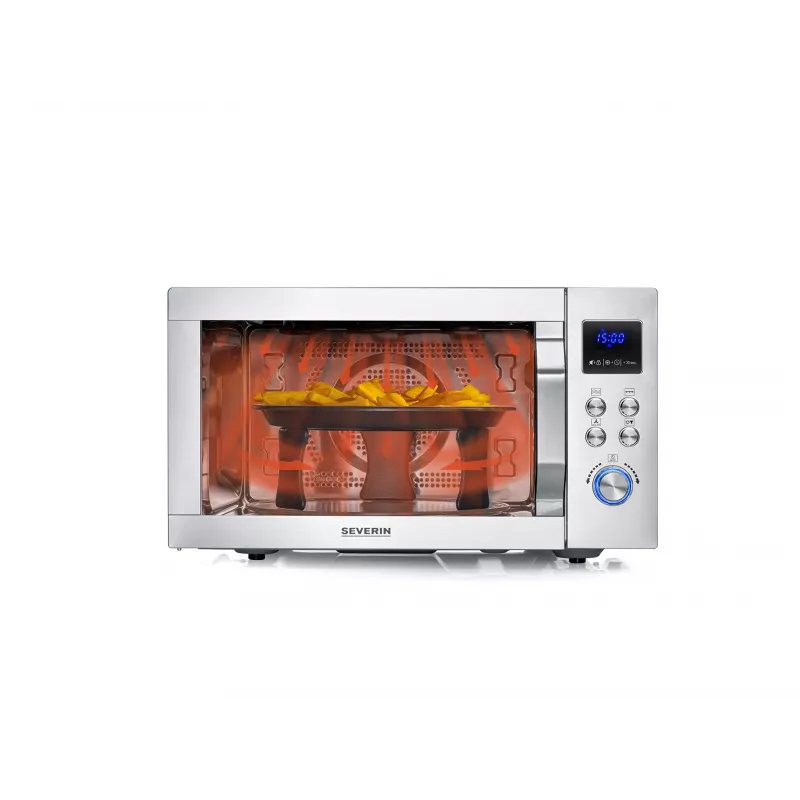 Microondas combinado SEVERIN MW 7918, de sobremesa, 25 l, 900 W, indicador LED, plateado
