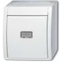 BUSCH JAEGER 1484-0-0381 - pulsador - blanco - IP44 - CE - 74 mm - 55 mm