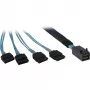 Cable SFF 8643/4x SATA Inter-Tech 0,5 m