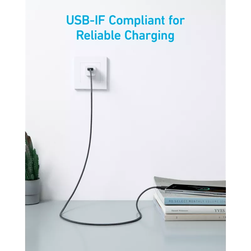 Cable Anker Innovations 322 USB-A a USB-C nailon 1,8M negro - Cable - Digital/Datos