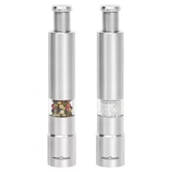 ProfiCook PC-PSM 1160 set de molinillo de sal y pimienta acero inoxidable, transparente