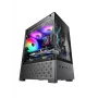 Caja para PC mini torre TACENS Mars Gaming MC-SE2 — Mini-ITX / Micro-ATX, negra, ventana lateral, fuente de alimentación inferior, compatible con 2x2,5