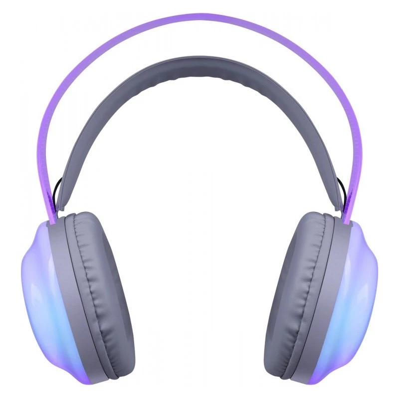 Defender FreeMotion B651 63651 auriculares inalámbricos supraaurales, Bluetooth 5.3, retroiluminación RGB, 20–20000 Hz, 105 dB, USB-C, AUX, blancos